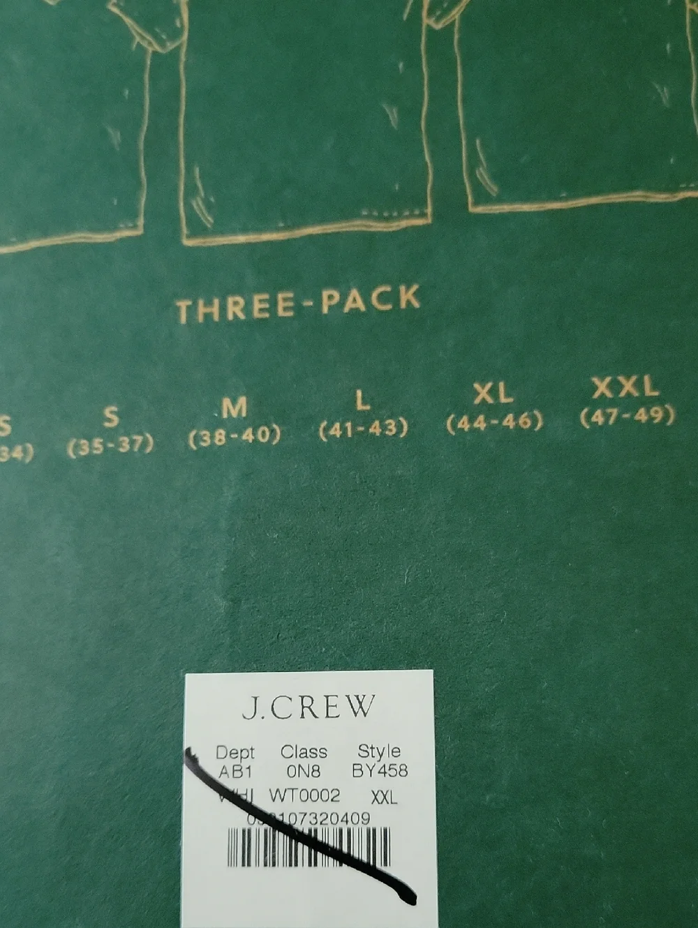 New J Crew V-neck undershirts three-pack BY548